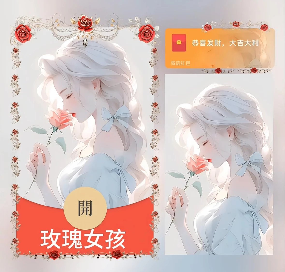 【红包封面】玫瑰女孩/异形动态