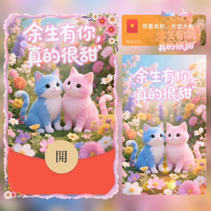 【红包封面】余生有你.真的很甜