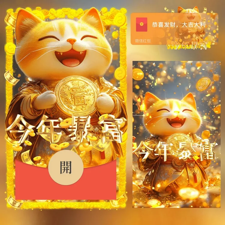 【红包封面】暴富招财猫/今年暴富/svip