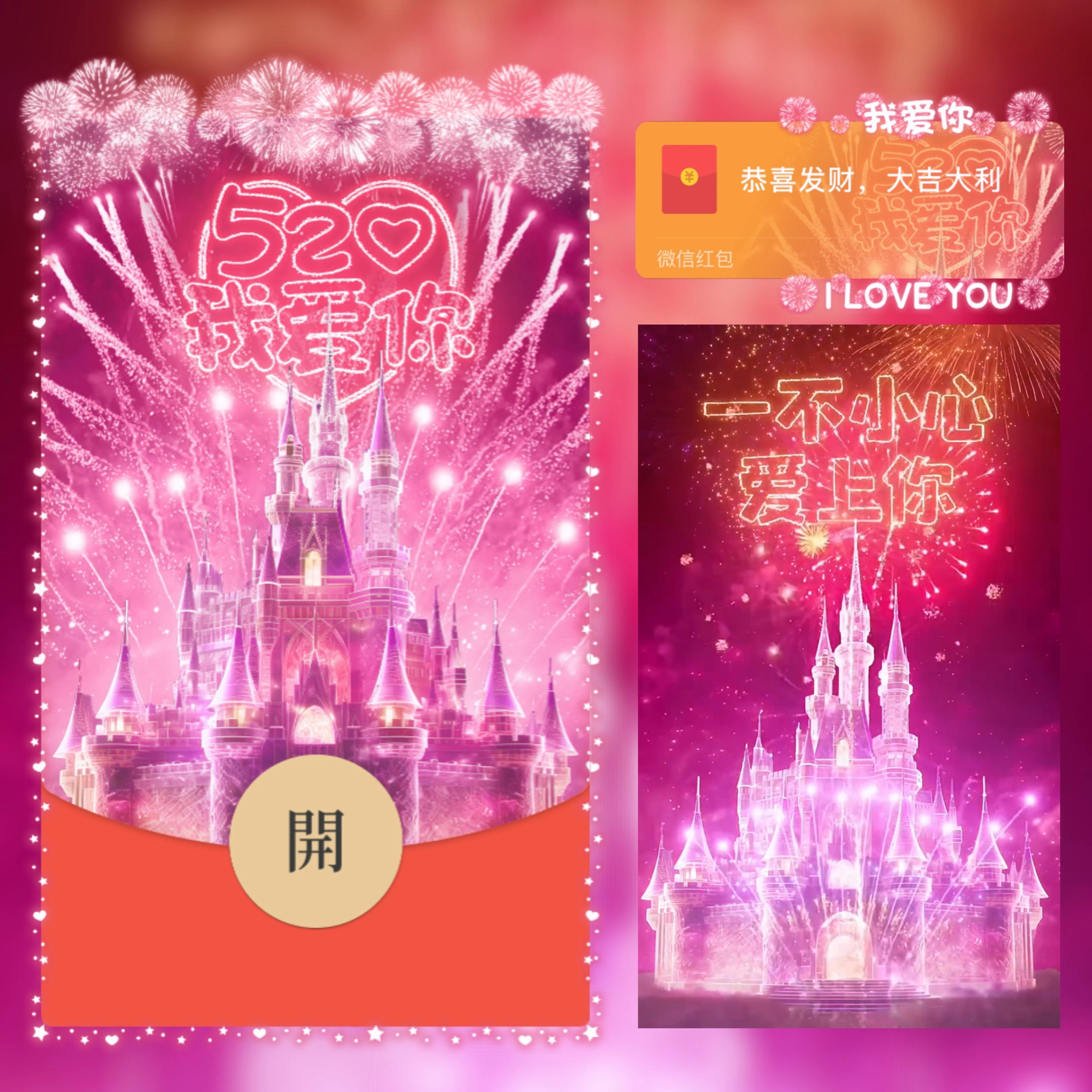 【红包封面】520我爱你浪漫烟花