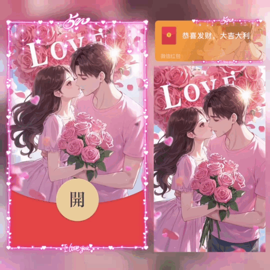 【红包封面】520遇见你很幸运/bao