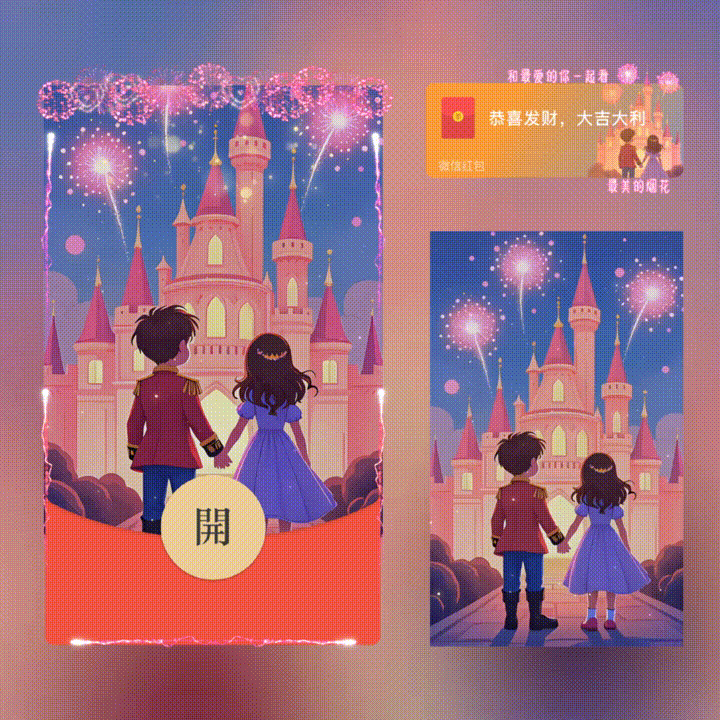 【红包封面】和最爱的你一起看最美的烟花/新版动态/xn