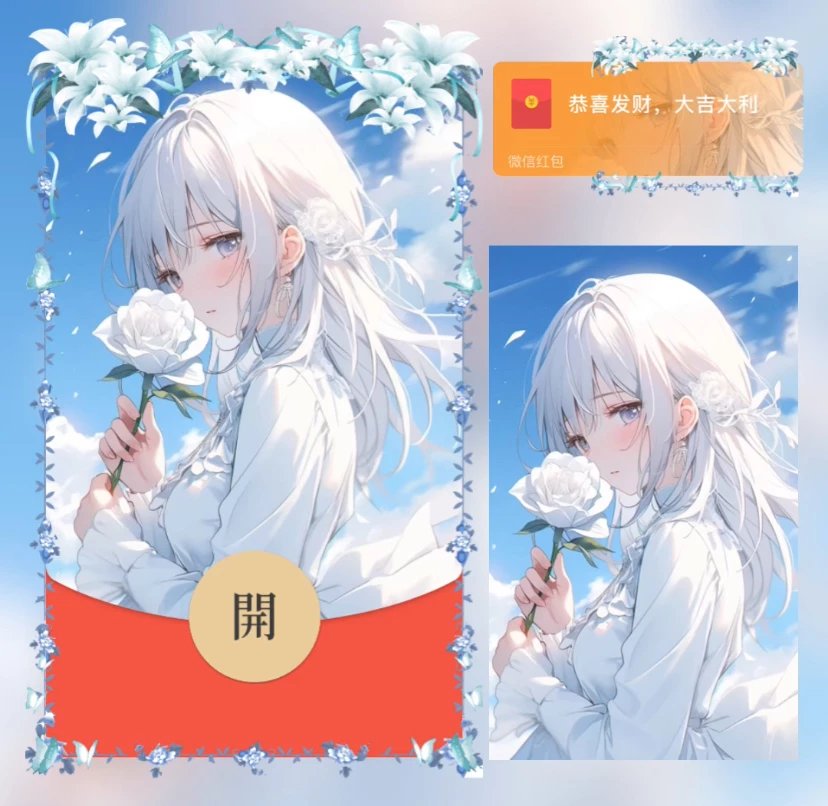 【红包封面】玫瑰之恋.女