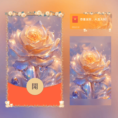 【红包封面】香槟玫瑰/新版动态/xn