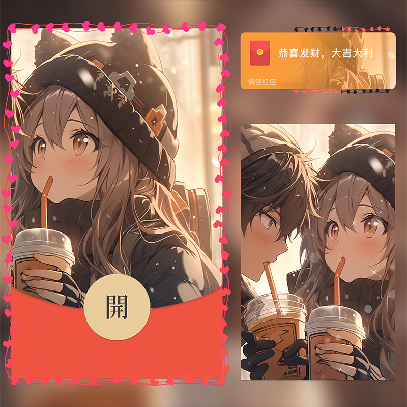 【红包封面】冬天的第一杯奶茶/女/svip