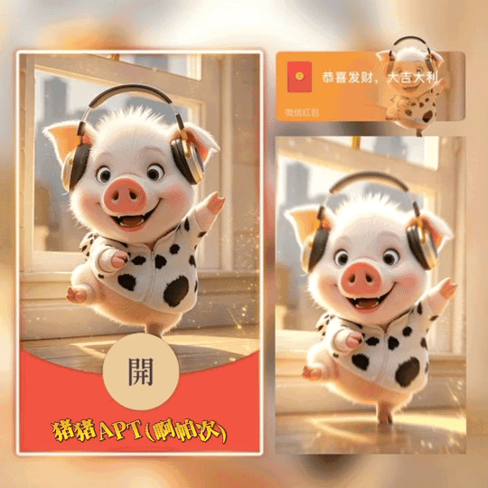 【红包封面】猪猪APT(啊帕次)/tao