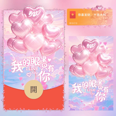 【红包封面】520我的眼里只有你/long