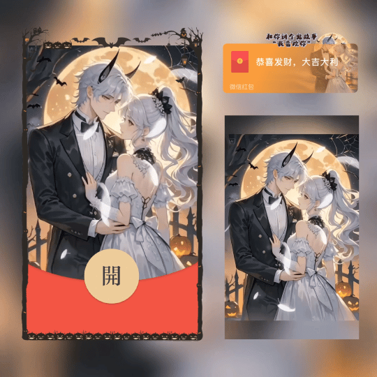 【红包封面】和你讲个鬼故事我喜欢你/万圣节快乐/新版动态/xn