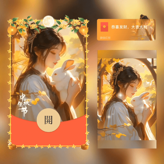 【红包封面】中秋节快乐/新版动态/xn