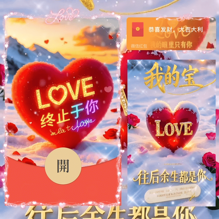 【红包封面】我的宝，往后余生都是你/动态/yj