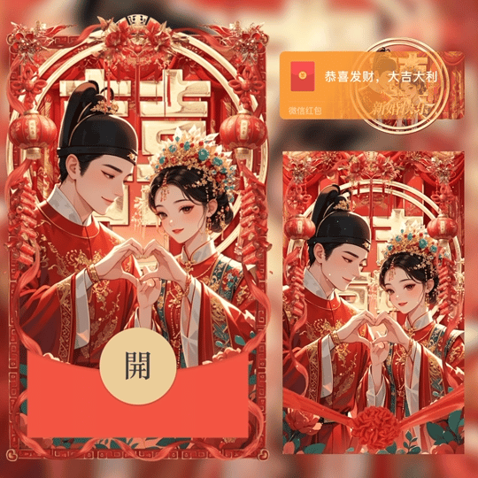 【红包封面】新婚快乐/百年好合/结婚祝福/LM