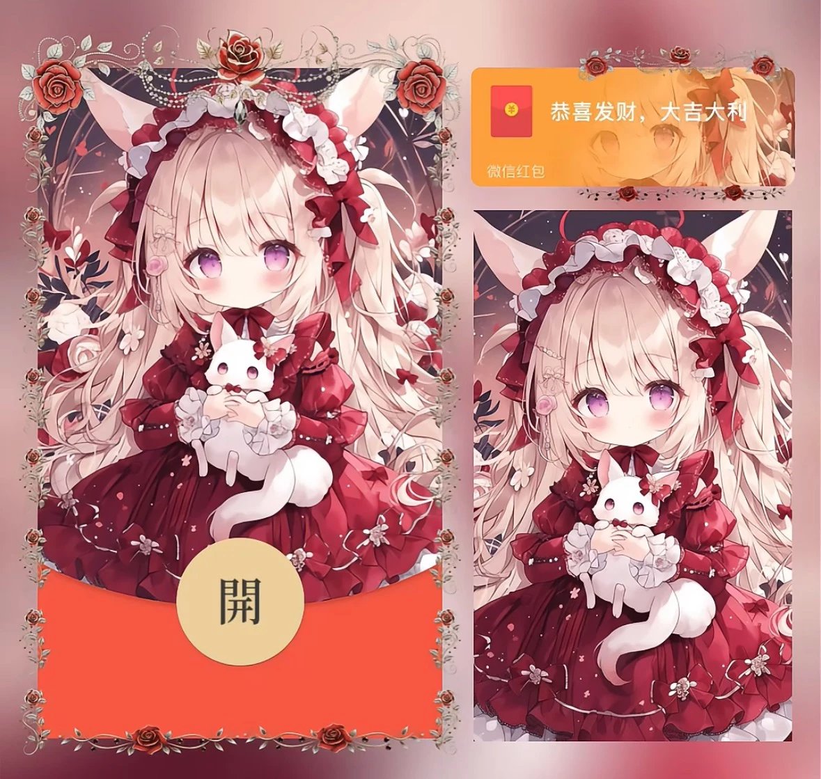 【红包封面】抱猫小可爱/异形动态