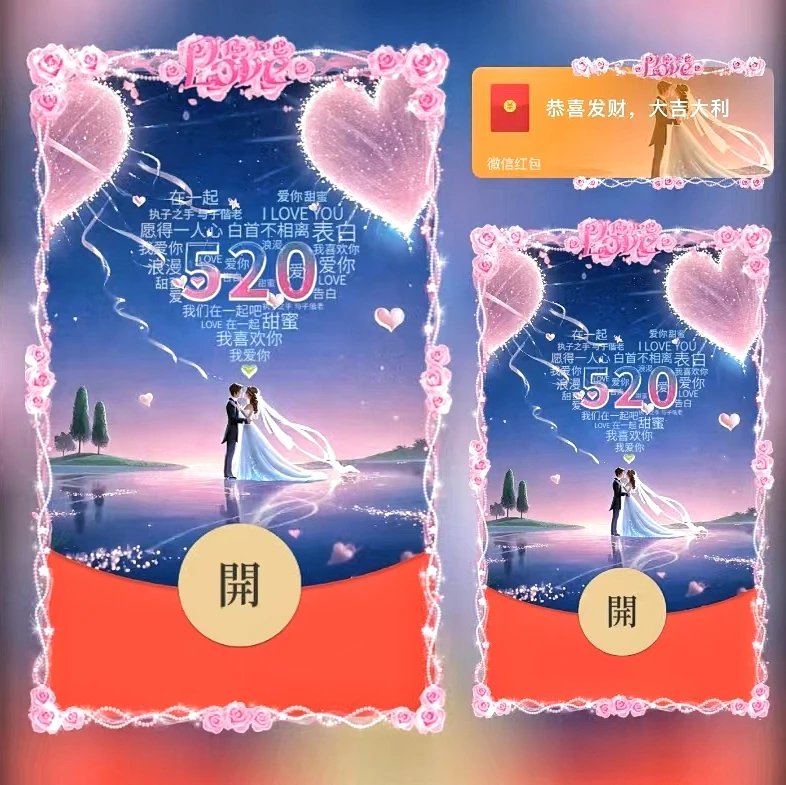 【红包封面】520相爱在一起/ds