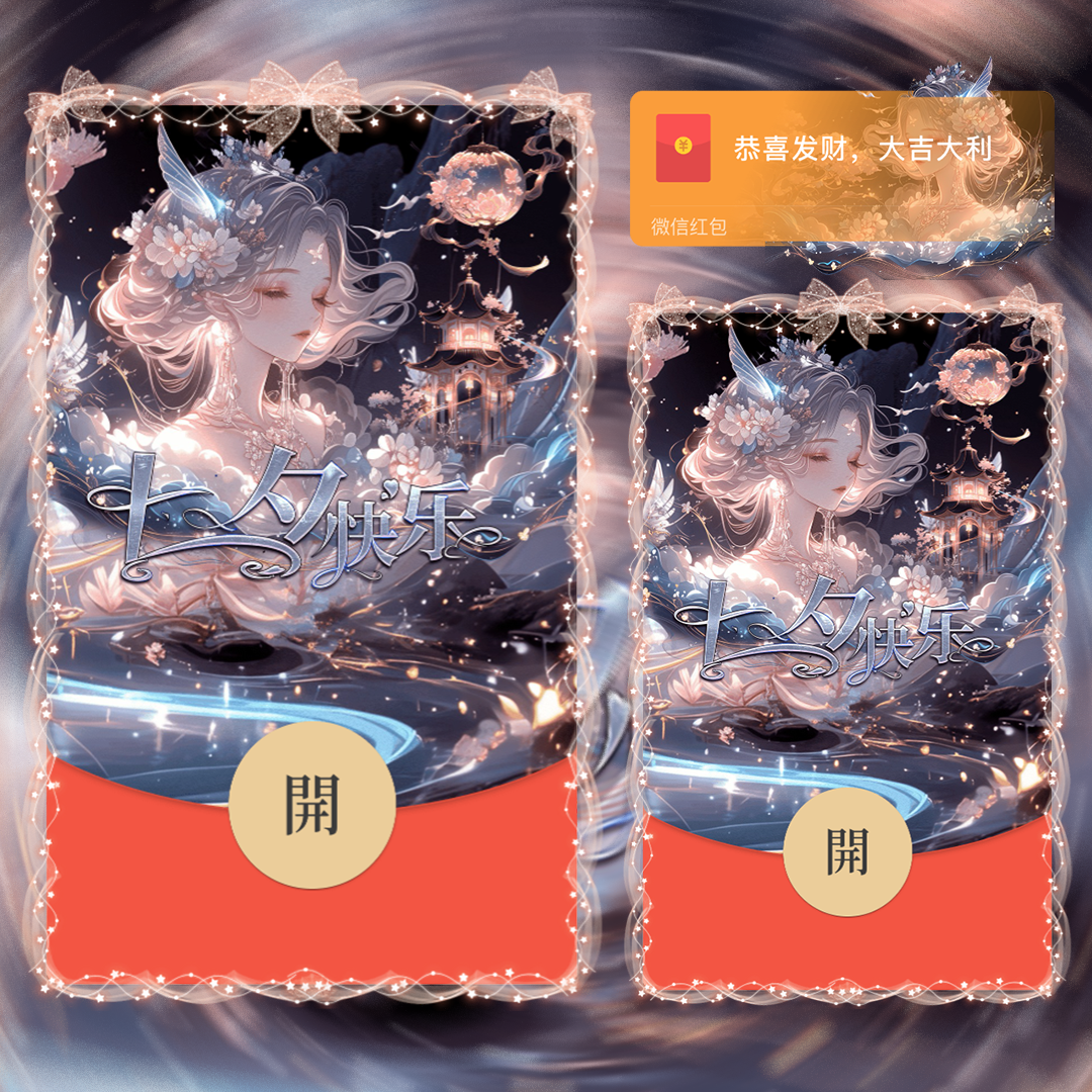 【红包封面】七夕情人节快乐LA/LA