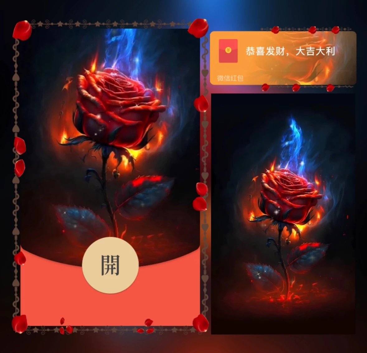 【红包封面】玫瑰之约