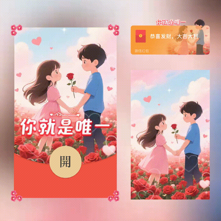 【红包封面】你就是唯一/新版动态/xn