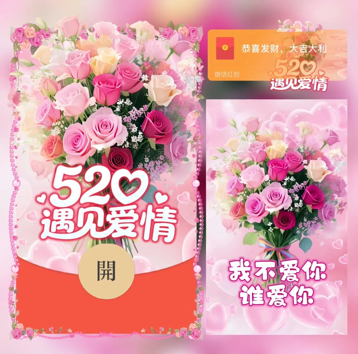 【红包封面】520表白花束