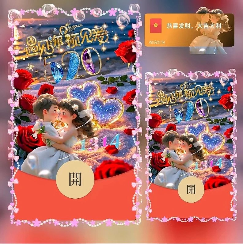 【红包封面】520遇见你遇见爱/ds