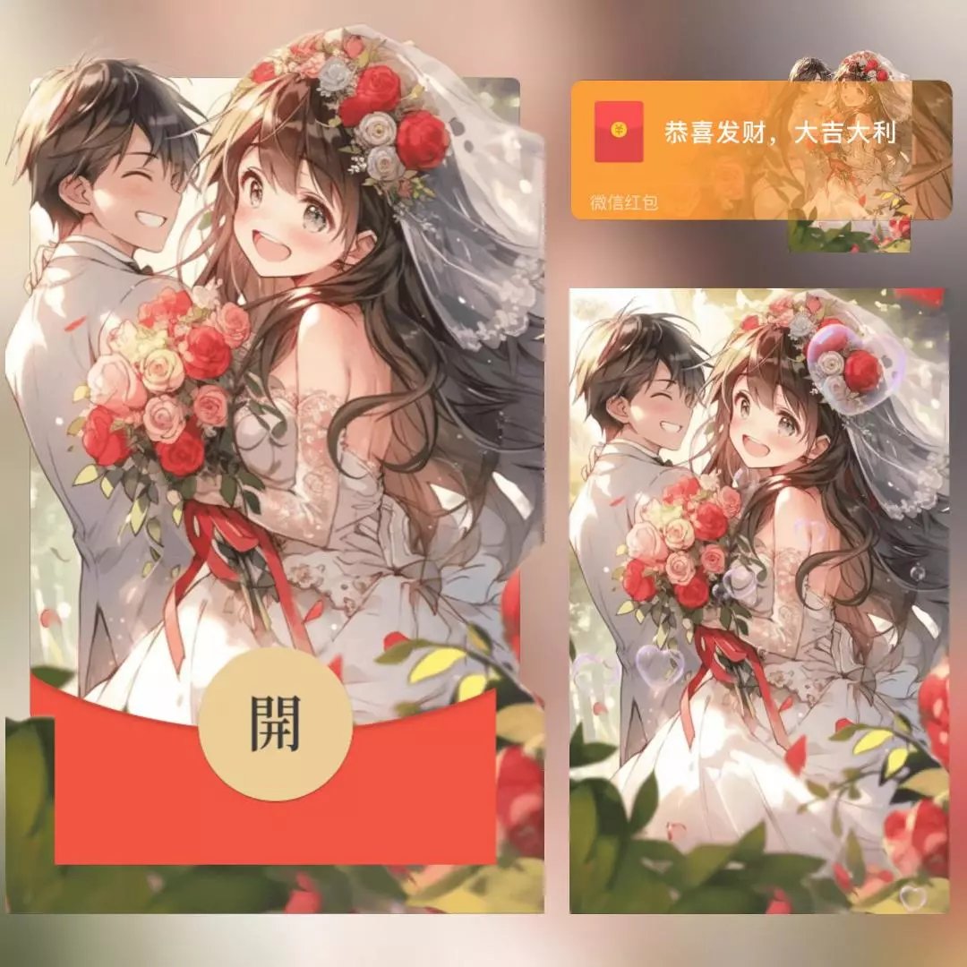 【红包封面】婚纱情侣/long
