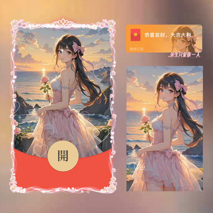 【红包封面】余生只爱你一人女款/新版动态/xn