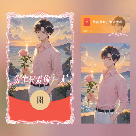 【红包封面】余生只爱你一人男款/新版动态/xn