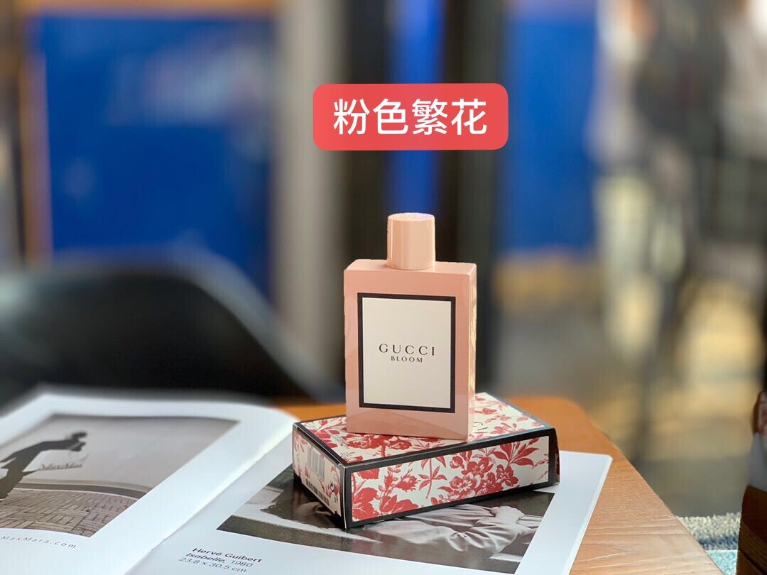 古驰繁花系列香水100ml现货2款：粉繁花、绿繁花（下单备注，无备注随机发）Gucci bloom 古驰新款香水！斩男香水！1粉色繁花古驰Gucci Bloom花木混合