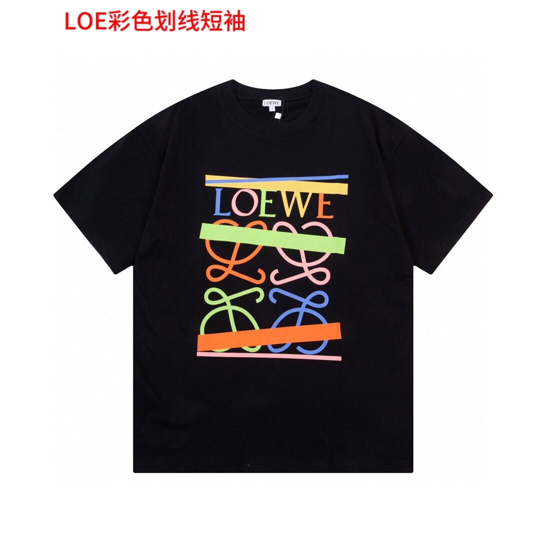 LOE彩色划短袖品质保证男女同款 情侣款 