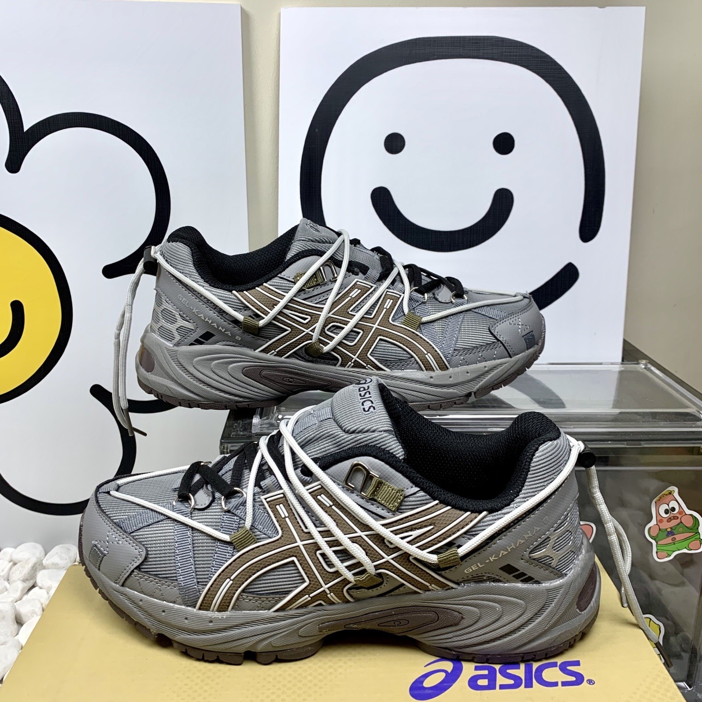  Asics Gel-Kayano 亚瑟士穿绳跑步鞋 灰棕 纯原版本 亚瑟士运动休闲透气专业跑鞋 L1