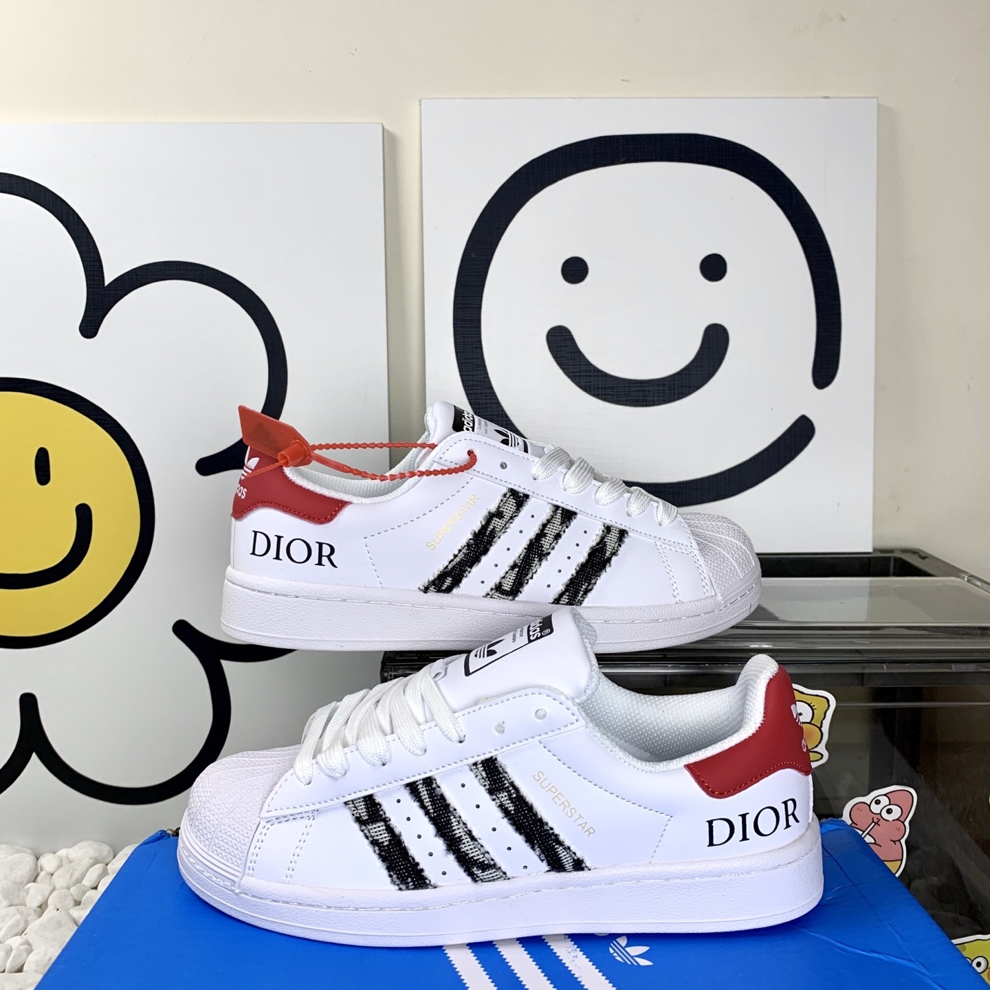 Adidas 阿迪达斯 贝壳头B001白红 高版本套楦工艺 正确版型 尺码36-44 男女码现货 A1