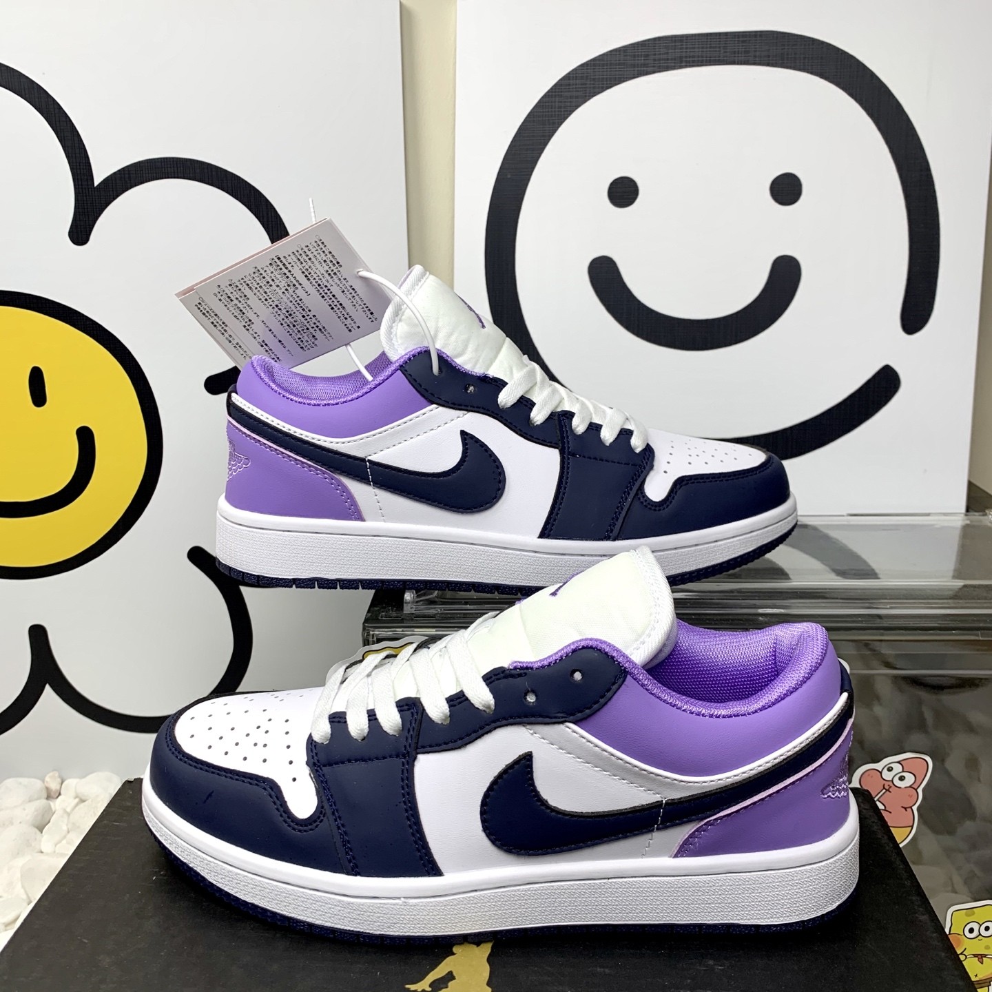   AJ Jordan Air Jordan 1 Low 耐磨防滑 AJ低帮紫葡萄 复古板鞋 36-44码！N1