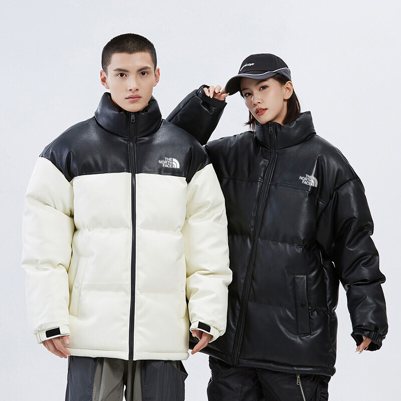 TNF 北面官网经典款皮棉衣棉服外套皮衣，情侣同款，ins小红书抖音超火爆款， 潮人必备 ，纯天然手塞棉填充，充绒量超足，版型剪裁宽松 不显臃