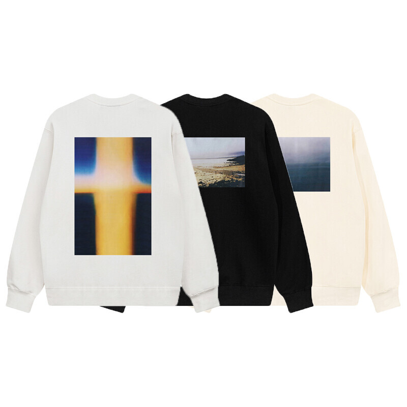  纯棉华棉350克FOG Fear of God FOG ESSENTIALS加州限定印花毛圈圆领卫衣 S-XL 白色 黑色 杏色