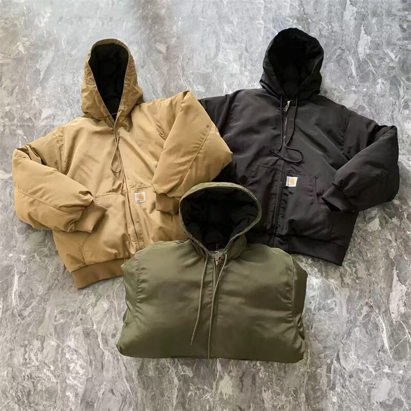 卡哈特25冬季新款专柜同款男士休闲运动  保暖棉衣棉服【款号】: GJ-15264棉【尺码】: S-XL【颜色】: 黑色，绿色，咖啡色【面料】: 涤纱，