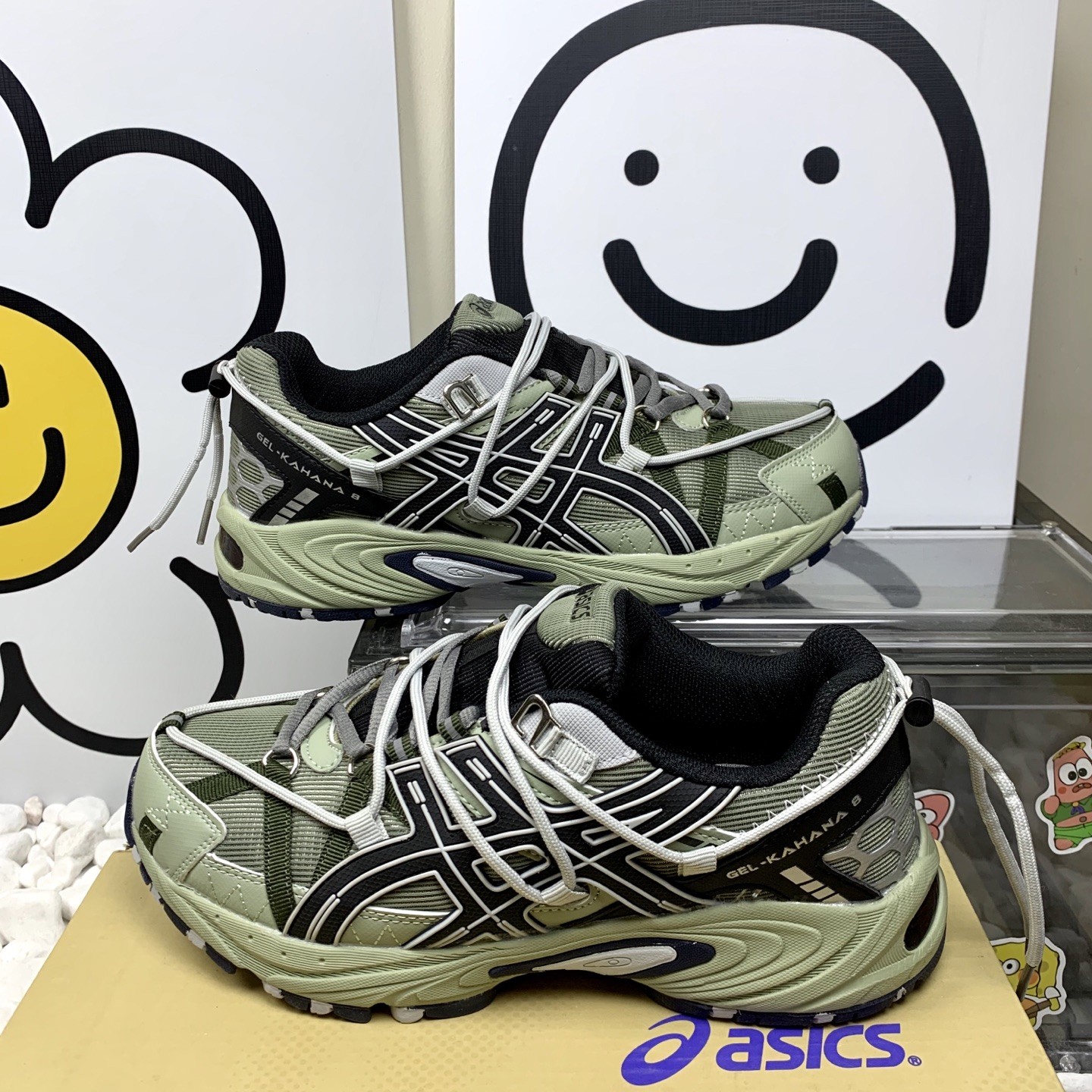  Asics Gel-Kayano 亚瑟士穿绳跑步鞋 浅军绿 纯原版本 亚瑟士运动休闲透气专业跑鞋 L1
