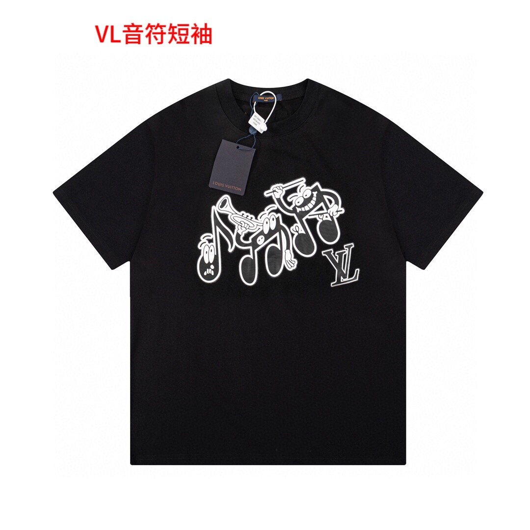 vl音符短袖品质保证男女同款 情侣款