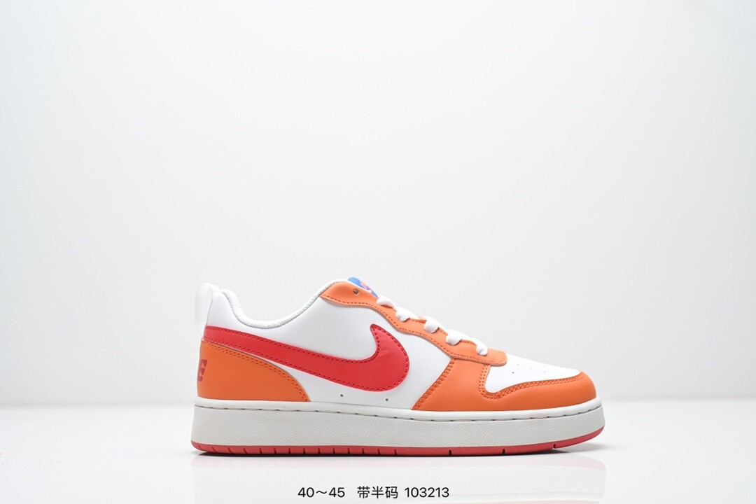 真标 带半码  耐克Nike Court Borough   低帮百搭透气休闲运动板鞋，经典耐用的设计，兼顾舒适脚感和出众风范，演绎匠心之作。结构性的支撑贴合感结合复古篮球设计，塑就场外全明星风范 货号:BQ5448 109 编码：103213尺码：看图所示
