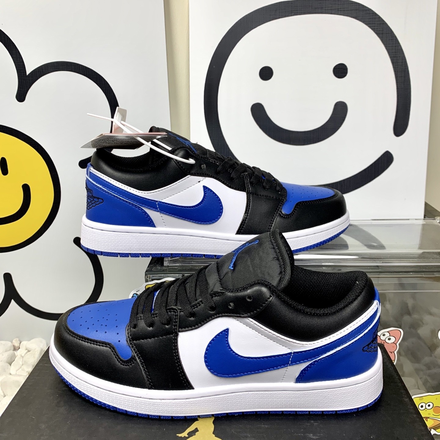   AJ Jordan Air Jordan 1 Low 耐磨防滑 AJ低帮黑篮脚趾 复古板鞋 36-44码！N1