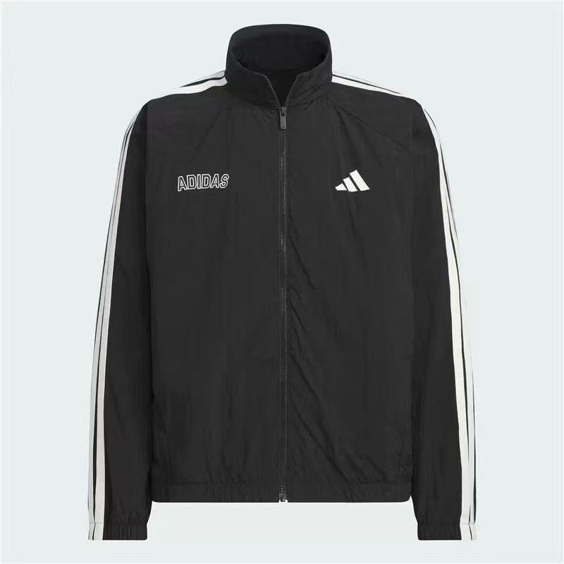 阿迪达斯 25年秋季新款男士 情侣运动休闲风衣外套   夹克单衣【款号】: 2835-9132风薄【尺码】: S-2XL【颜色】: 黑色，灰色，【面料】: 塔丝隆，绣标，