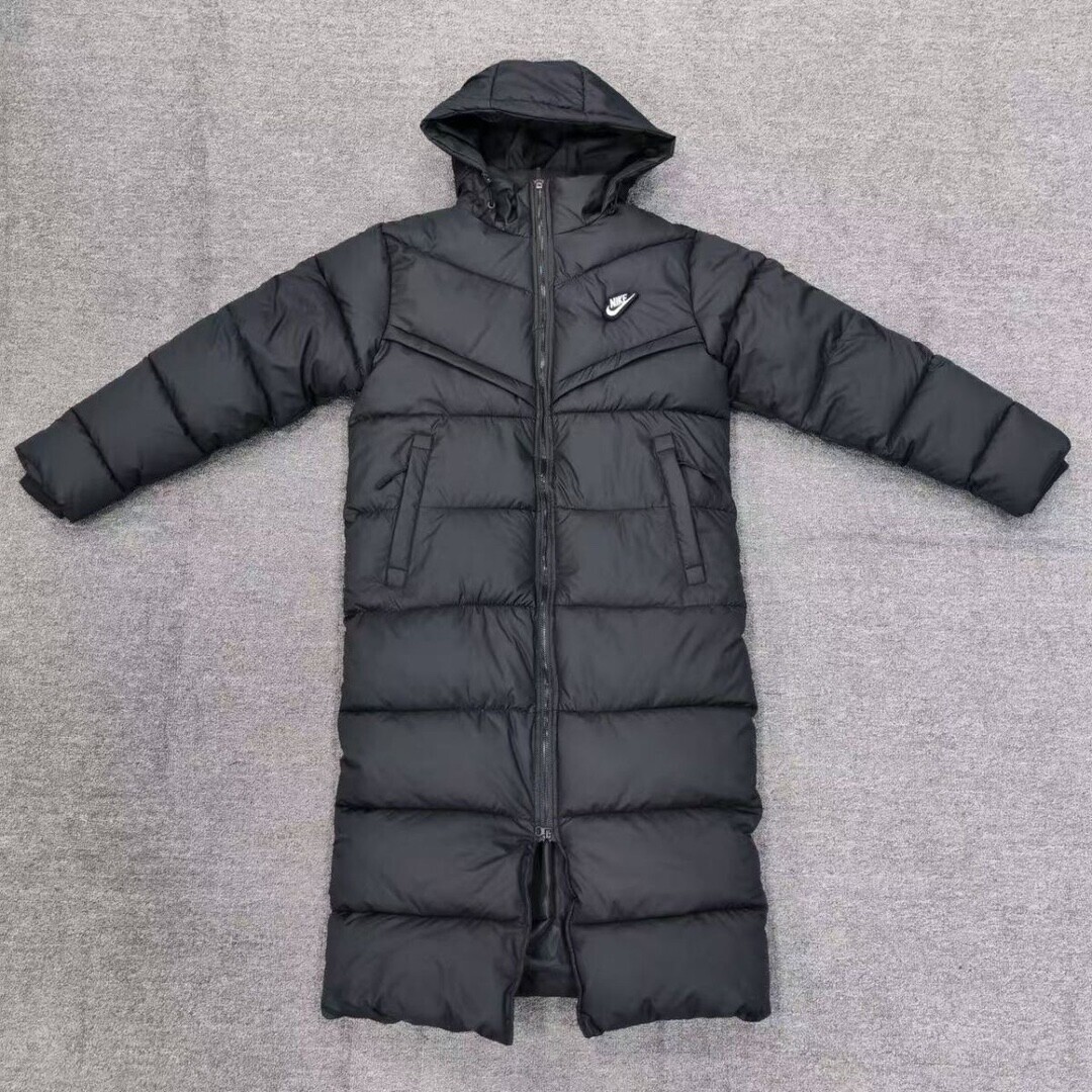耐克体育生冬训大衣田径羽绒棉服国标冬季长款过膝外套运动棉服