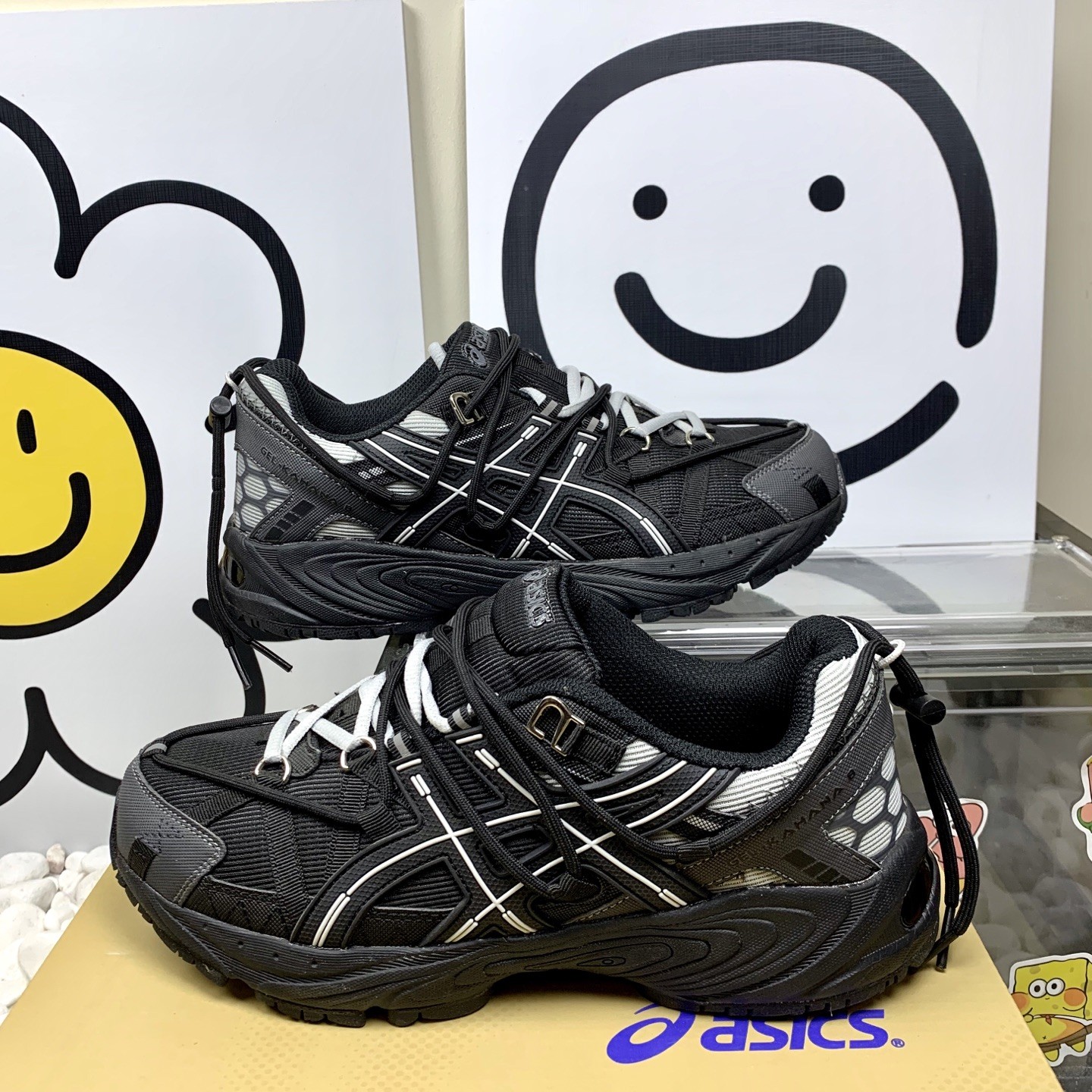  Asics Gel-Kayano 亚瑟士穿绳跑步鞋 黑深灰 纯原版本 亚瑟士运动休闲透气专业跑鞋 L1