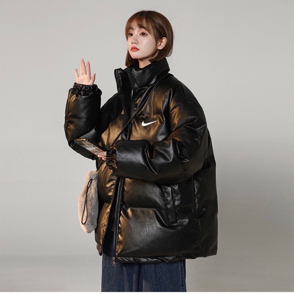 耐克Nike官网经典款皮棉衣棉服外套夹克皮衣 ins小红书抖音超火爆款 潮人必备 充绒量超足 非市面上普通皮版本 手感品质无敌 版型剪裁宽松 不显臃