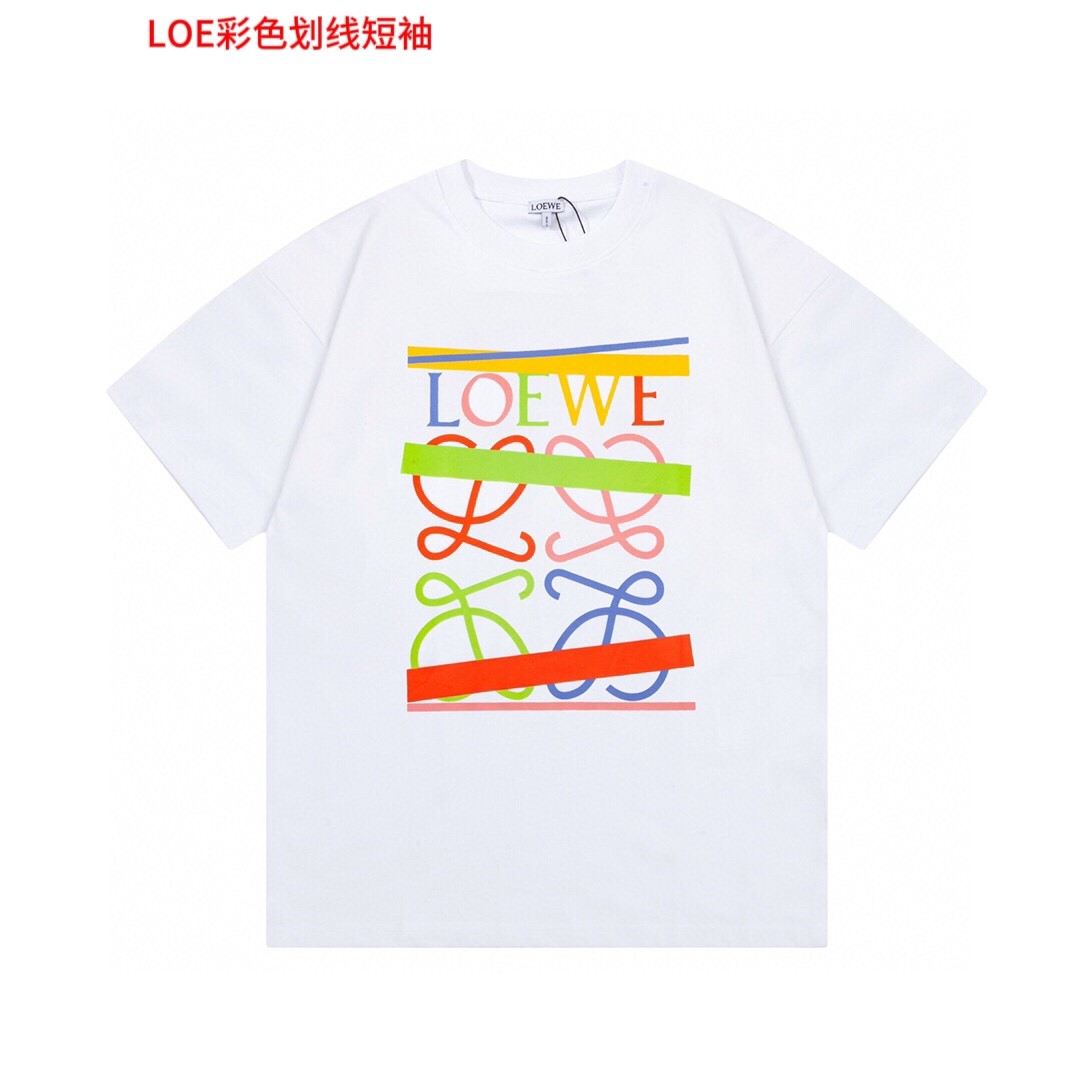 LOE彩色划短袖品质保证男女同款 情侣款 