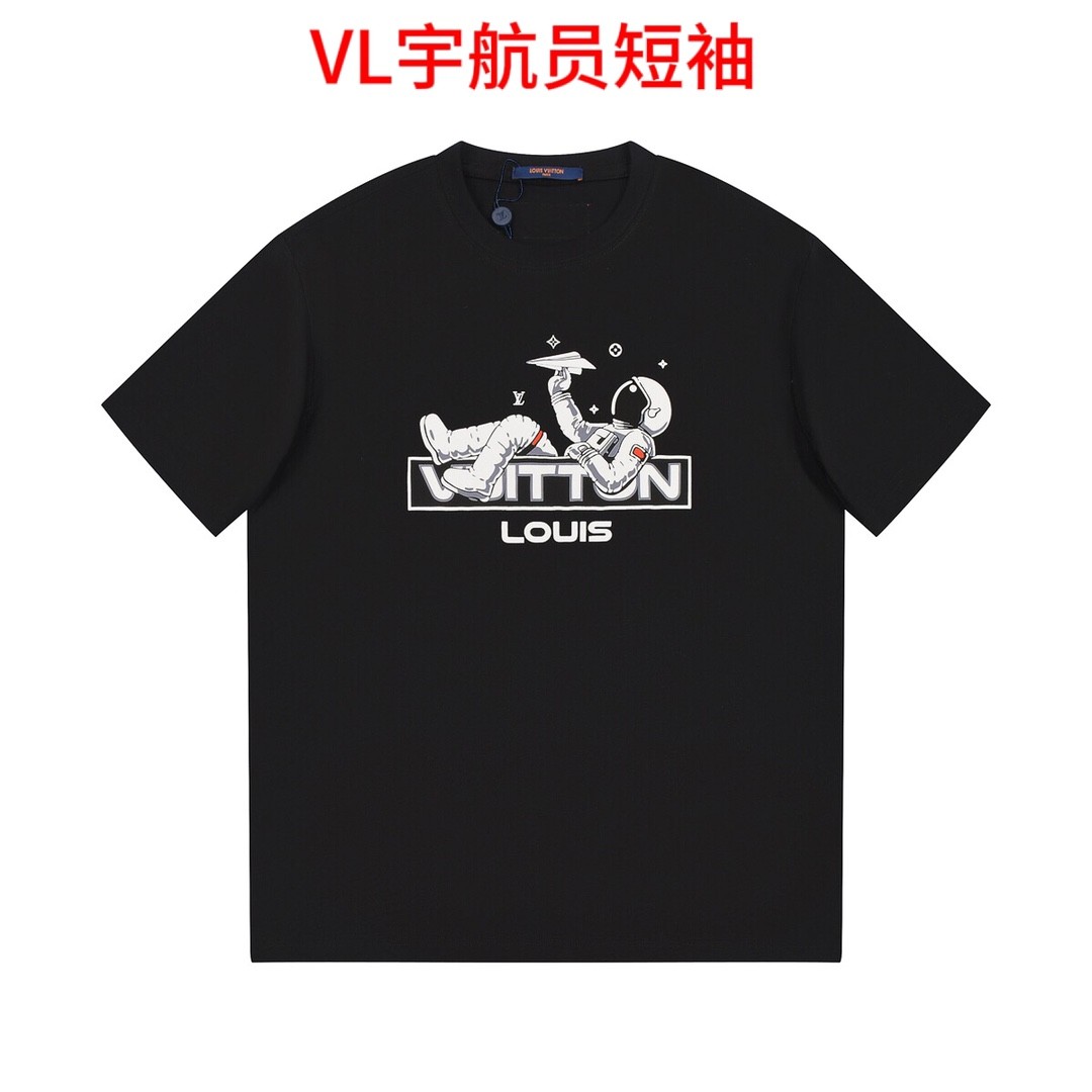 VL宇航员短袖2023春夏最新驴家标识篮球，32支双全棉面料克重200g左右，三标齐全，手感超好，百搭版型，颜色：图，尺码：M-4xl