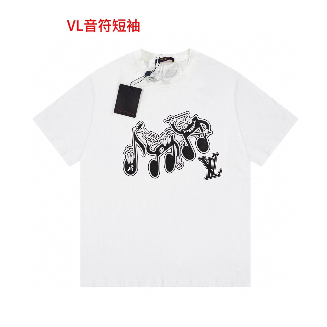 vl音符短袖品质保证男女同款 情侣款