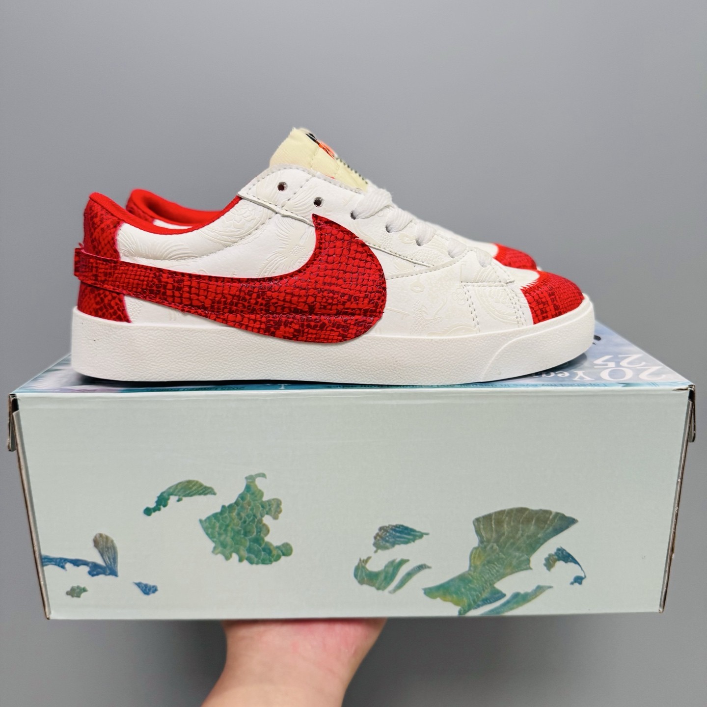 高端开拓者中国红耐克NIKE  Blazer LOW 77   开拓者 皮面 低帮百搭休闲运动板鞋ID：222265H 36-44