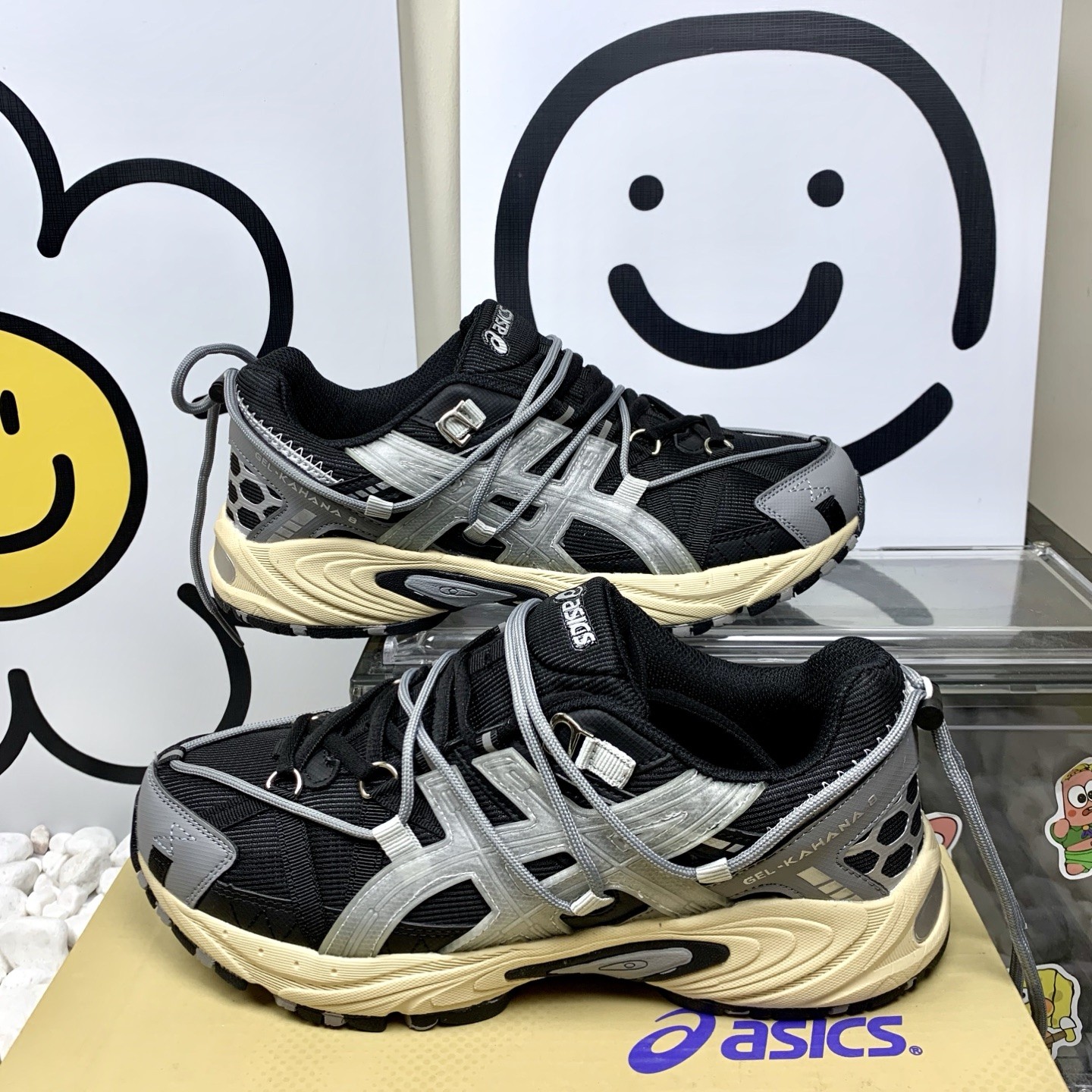  Asics Gel-Kayano 亚瑟士穿绳跑步鞋 黑灰 纯原版本 亚瑟士运动休闲透气专业跑鞋 L1