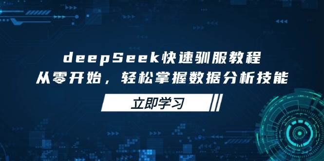 DeepSeek快速驯服教程，从零开始，轻松掌握数据分析技能