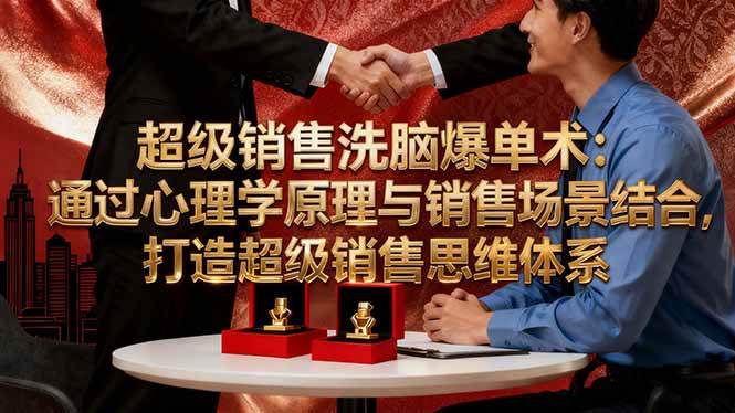 超级销售洗脑爆单术：通过心理学原理与销售场景结合，打造超级销售思维体系