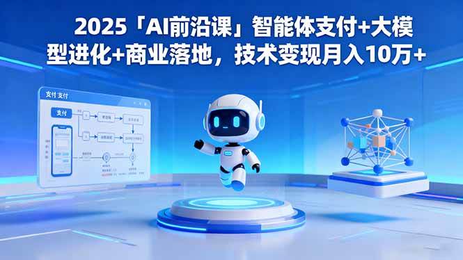 2025「AI前沿课」智能体支付+大模型进化+商业落地，技术变现月入10万+