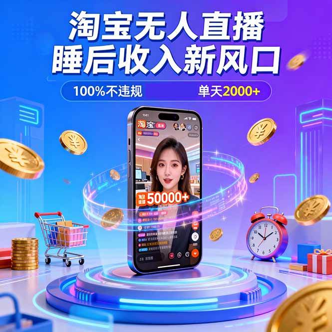 淘宝无人直播，不违规不封号，直播100小时卖了5万+，年底旺季